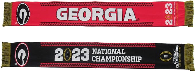 Official Georgia Bulldogs College Football Playoff National Championship Game Knitted Scarf 1-9-23