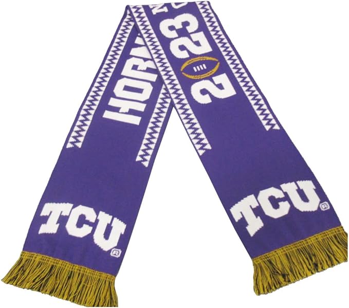 Official 2022 College Football Playoff Fiesta Bowl TCU Horned Frogs Knitted Scarf