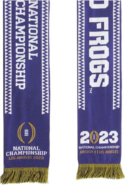 Official TCU Horned Frogs College Football Playoff National Championship Game Knitted Scarf 1-9-23