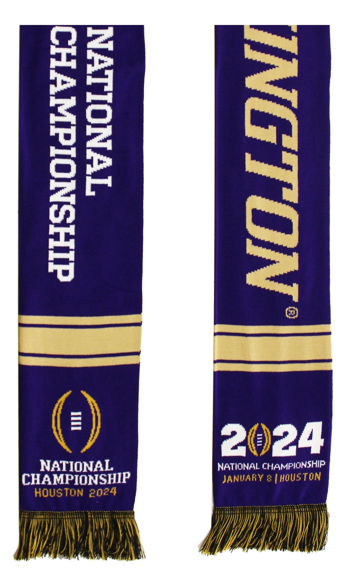 Official 2024 College Football Playoff NATIONAL CHAMPIONSHIP GAME Washington Huskies Knitted Scarf